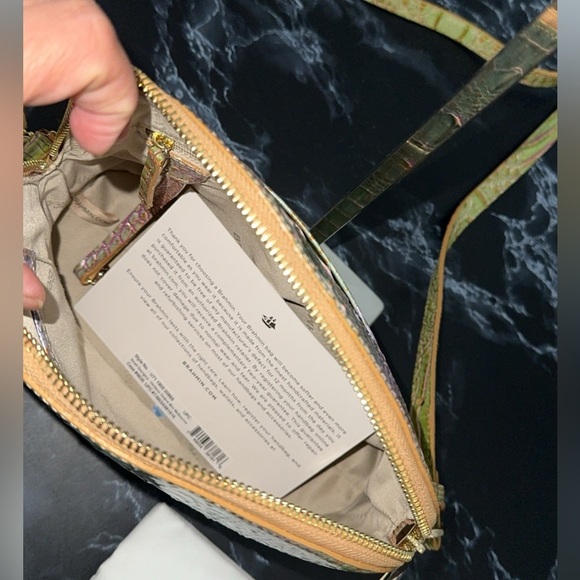 BRAHMIN Ombre Mini Melbourne Co Small Leather Georgina Verbena Crossbody NEW - Picture 11 of 14